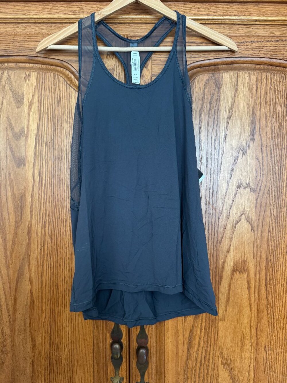 Women’s Blue Mesh-Back Tank Top